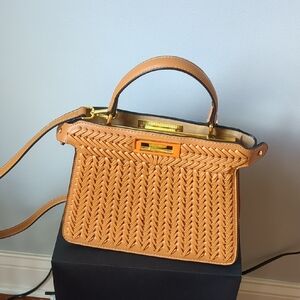 Verano Hill Chic Tan Woven Satchel